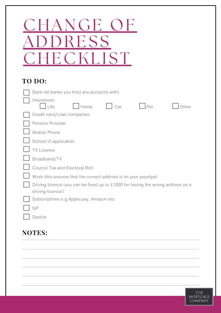 New Change of address checklist1024 1